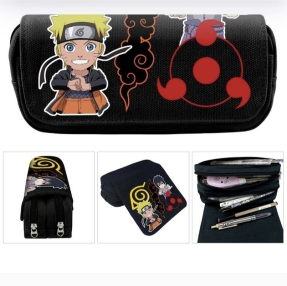 Naruto Pencil Case 2 Compartments Multicolor